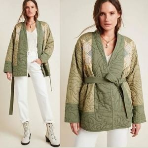 Anthropologie Quilted Patchwork Kimono Jacket